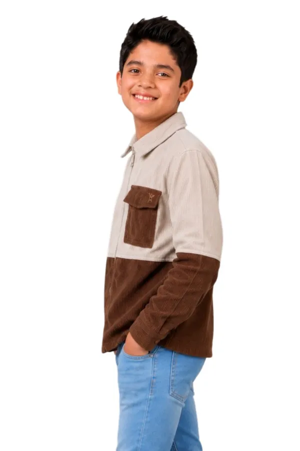 Under_Fourteen_Only_Boys_Beige_Textured_Corduroy_Jacket_|_Full_Sleeves_Relaxed_Fit_Zip-Up_Shirt_Collar_Jacket_with_Flap_Pocket_for_Kids