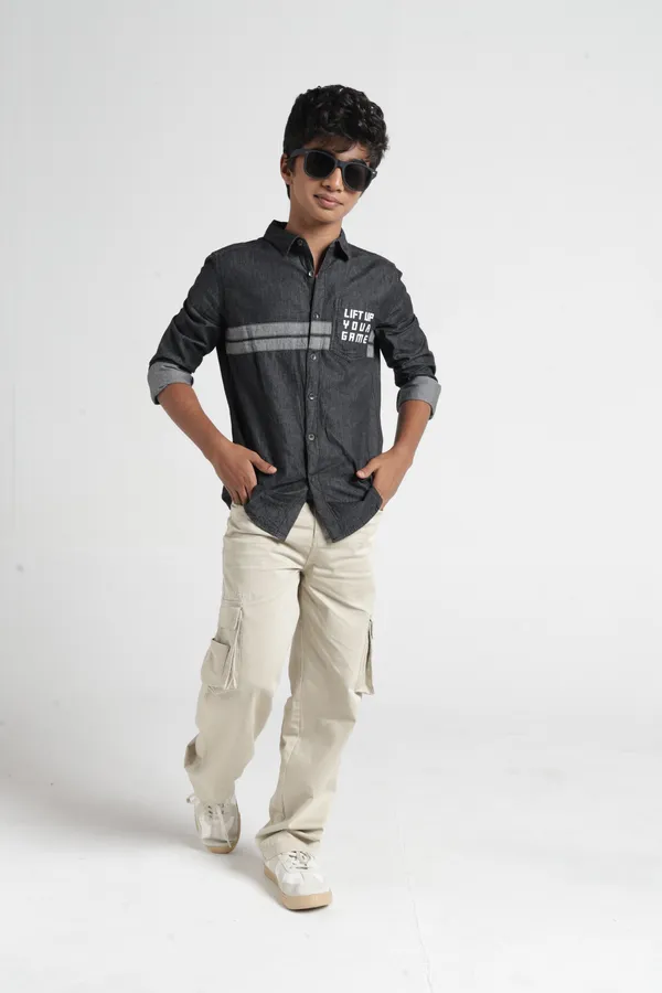 Under_Fourteen_Only_Boys_Black_Solid_Casual_Hooded_Denim_Shirt_|_Full_Sleeves_Relaxed_Fit_Collared_Stretch_Denim_Shirt_with_Detachable_Hood,_HD_Logo_Print_&_Contrast_Tape_for_Kids