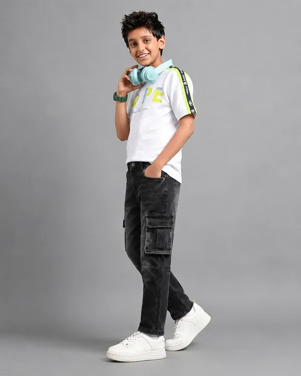 Under_Fourteen_Only_Boys_Black_Textured_Cargo_Denim_Jeans_|_Cargo_Fit_Stretch_Denim_Pants_with_Utility_Pockets_&_Button_Closure_for_Kids