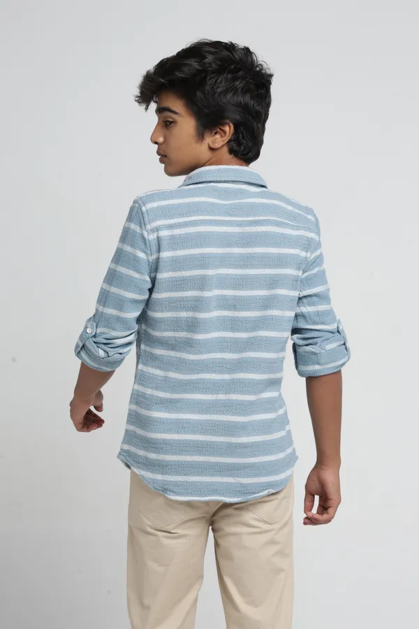 Under_Fourteen_Only_Boys_Blue_Checked_Casual_Hooded_Shirt_|_Full_Sleeves_Regular_Fit_Detachable_Hood_Cotton_Dobby_Shirt_with_Button_Closure_for_Kids
