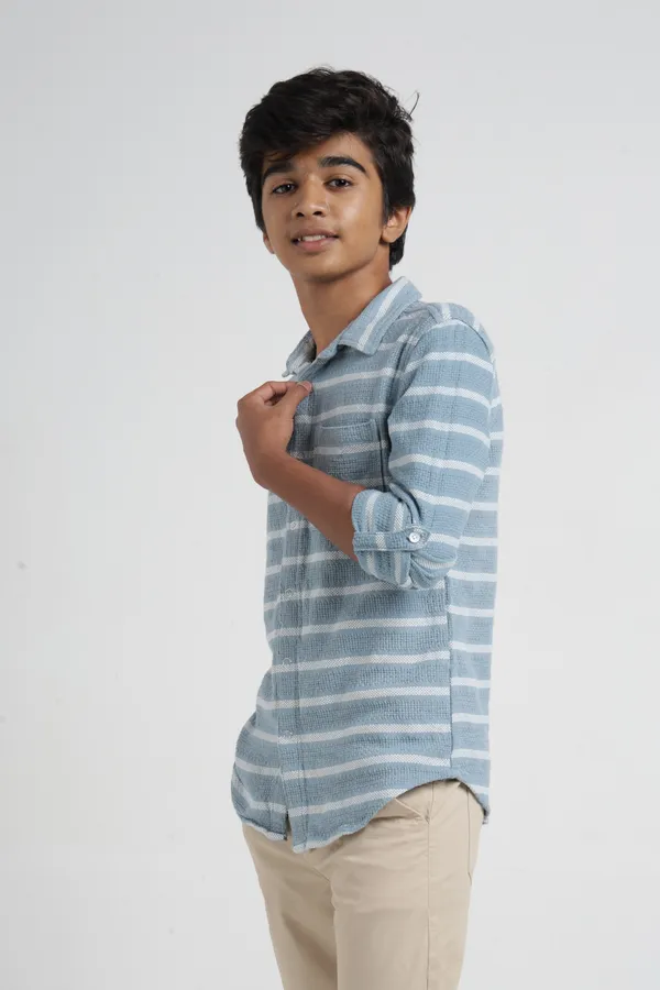 Under_Fourteen_Only_Boys_Blue_Checked_Casual_Hooded_Shirt_|_Full_Sleeves_Regular_Fit_Detachable_Hood_Cotton_Dobby_Shirt_with_Button_Closure_for_Kids