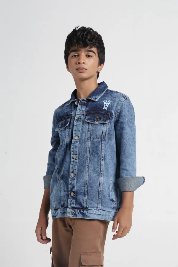 Under_Fourteen_Only_Boys_Dark_Blue_Textured_Denim_Jacket_|_Full_Sleeves_Regular_Fit_Button-Down_Trucker_Jacket_with_Flap_Pockets_for_Kids