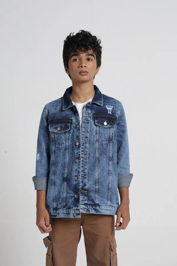 Under_Fourteen_Only_Boys_Dark_Blue_Textured_Denim_Jacket_|_Full_Sleeves_Regular_Fit_Button-Down_Trucker_Jacket_with_Flap_Pockets_for_Kids