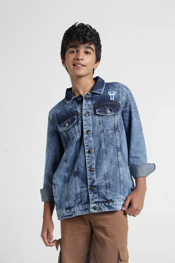 Under_Fourteen_Only_Boys_Dark_Blue_Textured_Denim_Jacket_|_Full_Sleeves_Regular_Fit_Button-Down_Trucker_Jacket_with_Flap_Pockets_for_Kids