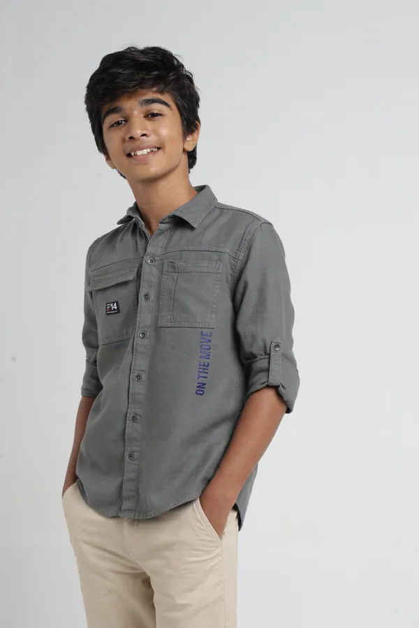 Under_Fourteen_Only_Boys_Grey_Solid_Printed_Casual_Shirt_|_Full_Sleeves_Regular_Fit_Collared_Cotton_Slub_Shirt_with_Flap_Pocket_for_Kids