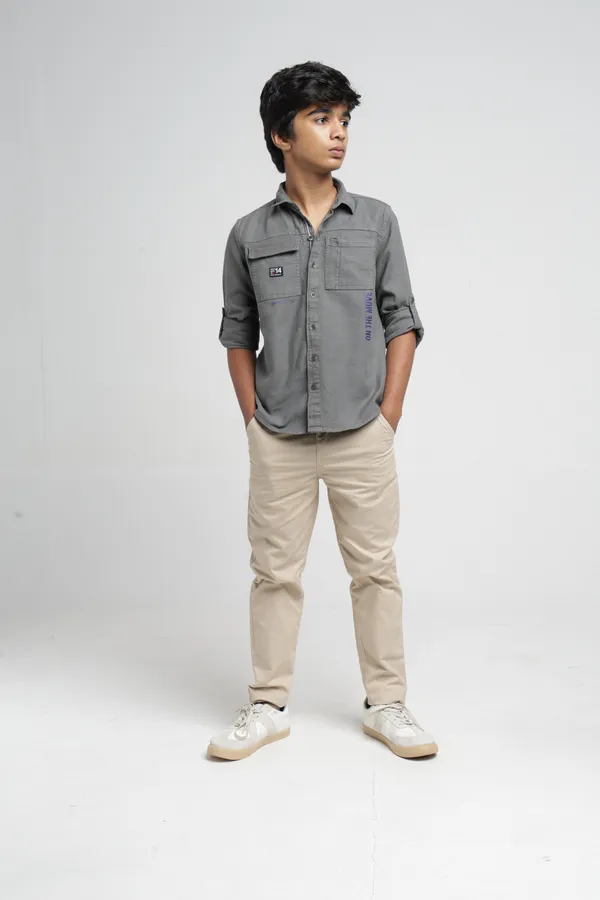 Under_Fourteen_Only_Boys_Grey_Solid_Printed_Casual_Shirt_|_Full_Sleeves_Regular_Fit_Collared_Cotton_Slub_Shirt_with_Flap_Pocket_for_Kids