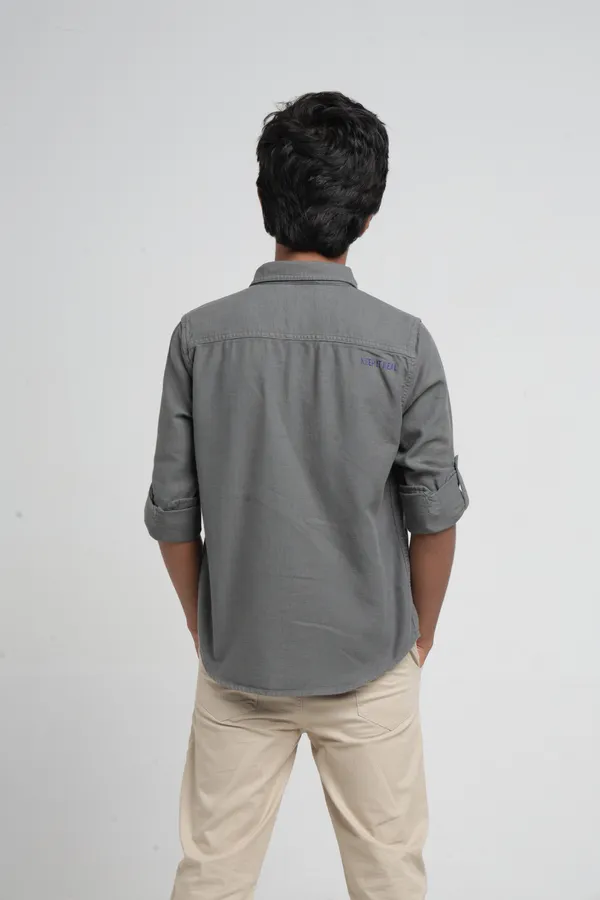 Under_Fourteen_Only_Boys_Grey_Solid_Printed_Casual_Shirt_|_Full_Sleeves_Regular_Fit_Collared_Cotton_Slub_Shirt_with_Flap_Pocket_for_Kids