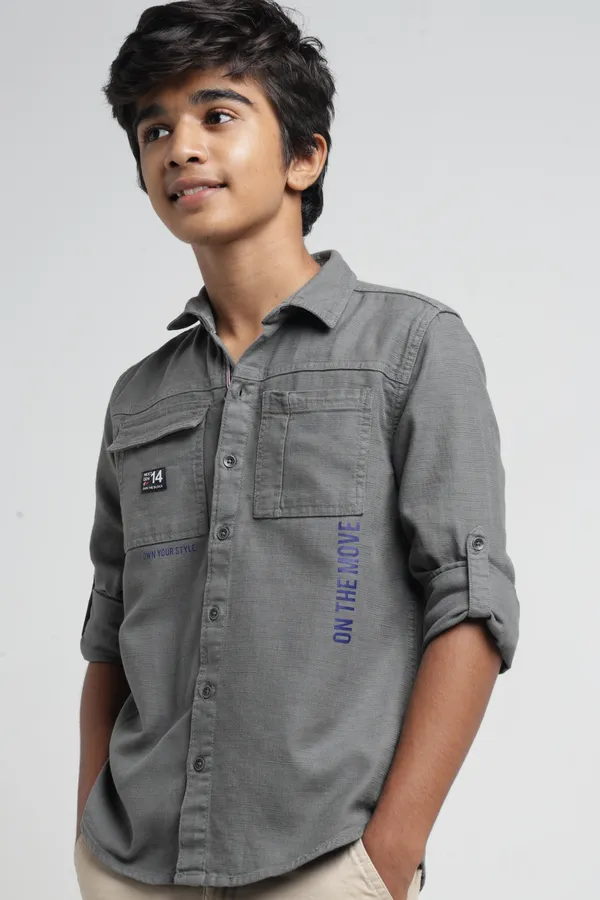 Under_Fourteen_Only_Boys_Grey_Solid_Printed_Casual_Shirt_|_Full_Sleeves_Regular_Fit_Collared_Cotton_Slub_Shirt_with_Flap_Pocket_for_Kids