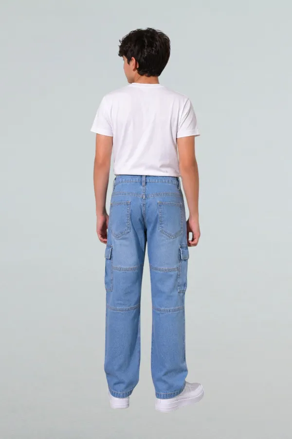 Under_Fourteen_Only_Boys_Ice_Blue_Textured_Cargo_Denim_Jeans_|_Cargo_Fit_Stretch_Denim_Pants_with_Utility_Pockets_&_Button_Closure_for_Kids