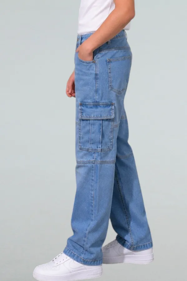 Under_Fourteen_Only_Boys_Ice_Blue_Textured_Cargo_Denim_Jeans_|_Cargo_Fit_Stretch_Denim_Pants_with_Utility_Pockets_&_Button_Closure_for_Kids