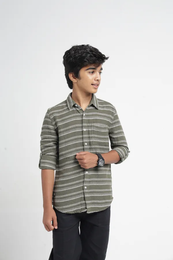Under_Fourteen_Only_Boys_Olive_Checked_Casual_Hooded_Shirt_|_Full_Sleeves_Regular_Fit_Detachable_Hood_Cotton_Dobby_Shirt_with_Button_Closure_for_Kids
