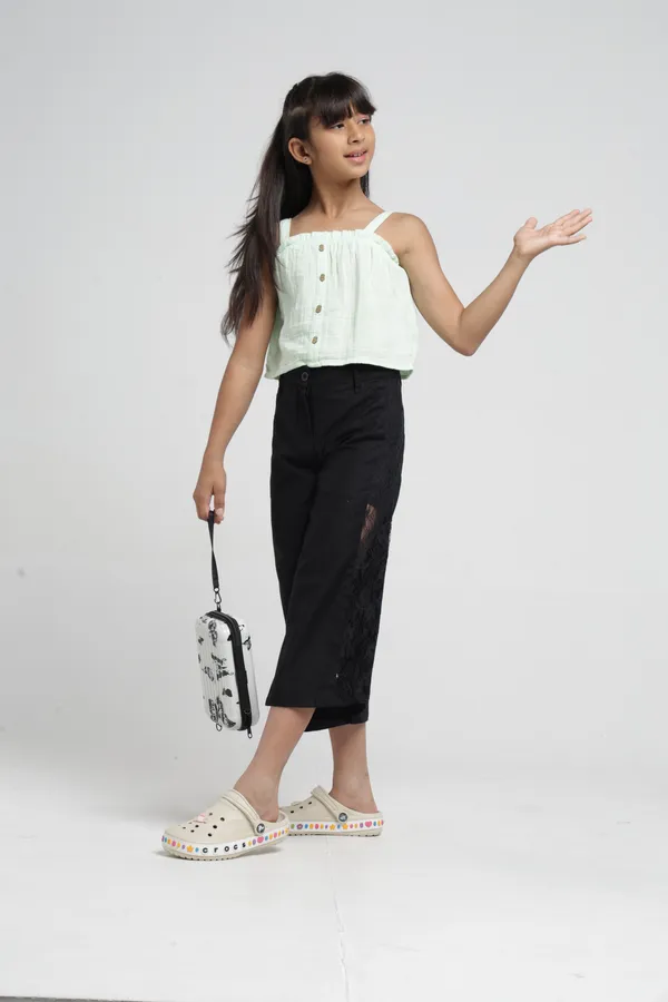 Under_Fourteen_Only_Girls_Black_Lace_Wide_Leg_Pants_|_Cotton_Twill_Trousers_with_Belt_Loops,_Button_Closure_&_Welt_Pockets_for_Kids