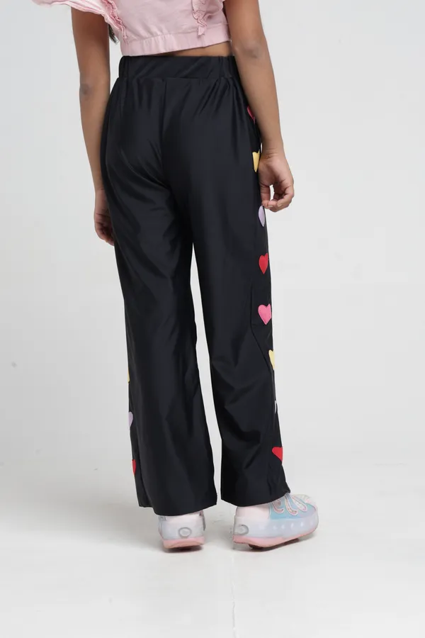 Under_Fourteen_Only_Girls_Black_Solid_Wide_Leg_Pants_|_Elastic_Waist_Polyester_Trousers_with_Heart_Print_Side_Panels_&_Side_Pockets_for_Kids