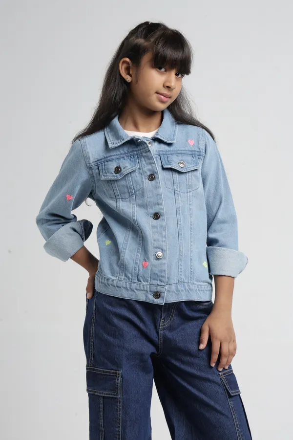 Under_Fourteen_Only_Girls_Blue_Solid_Denim_Jacket_|_Full_Sleeves_Regular_Fit_High_Neck_Button-Down_Denim_Jacket_for_Kids