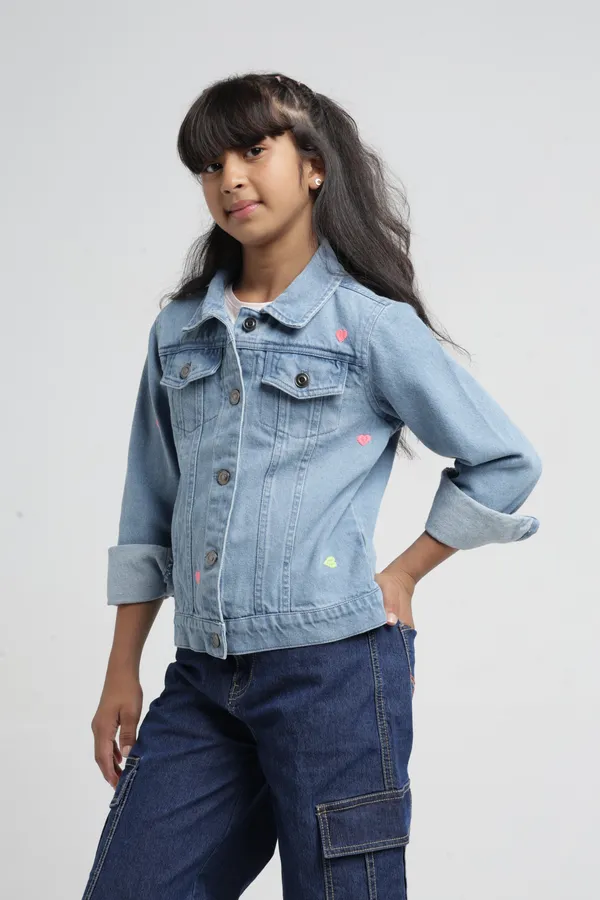 Under_Fourteen_Only_Girls_Blue_Solid_Denim_Jacket_|_Full_Sleeves_Regular_Fit_High_Neck_Button-Down_Denim_Jacket_for_Kids