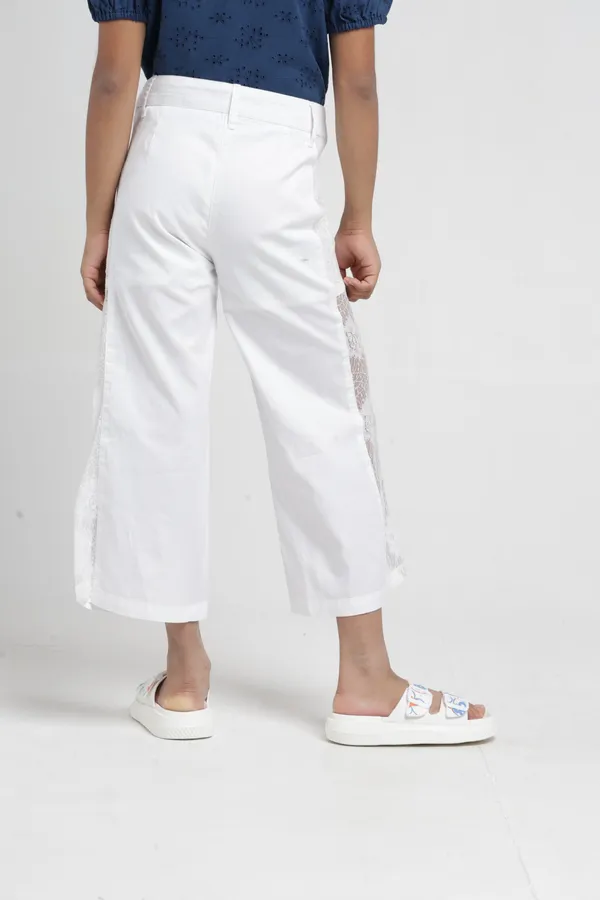 Under_Fourteen_Only_Girls_White_Lace_Wide_Leg_Pants_|_Cotton_Twill_Trousers_with_Belt_Loops,_Button_Closure_&_Welt_Pockets_for_Kids
