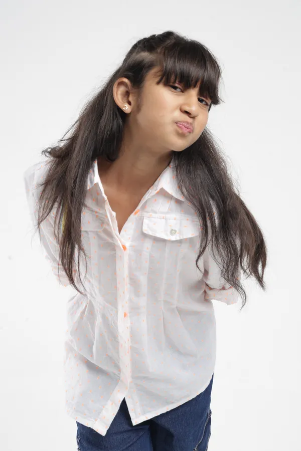 Under_Fourteen_Only_Girls_White_Solid_Casual_Top_|_Full_Sleeves_Regular_Fit_Collared_Button-Down_Top_with_Flap_Pockets_&_Pleated_Front_for_Kids