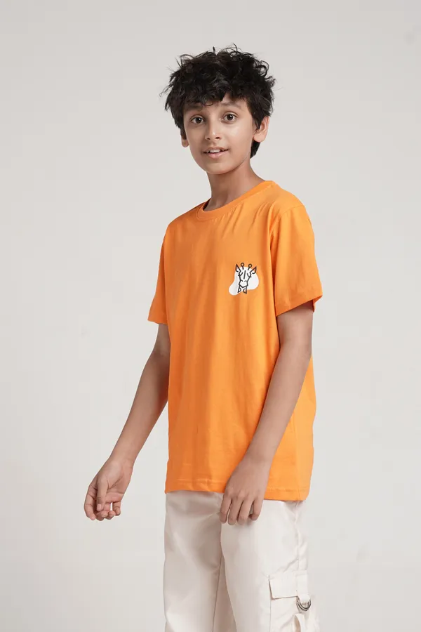 Under_Fourteen_Only_Boys_Blue_Textured_Casual_T-Shirt_|_Half_Sleeves_Regular_Fit_Crew_Neck_Cotton_Tee_with_Front_Graphic_Print_for_Kids