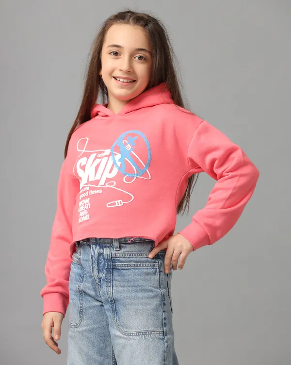 Girls_Full_Sleeve_Drop_Shoulder_Hooded_Sweatshirt_With_Skip_Flock_Print