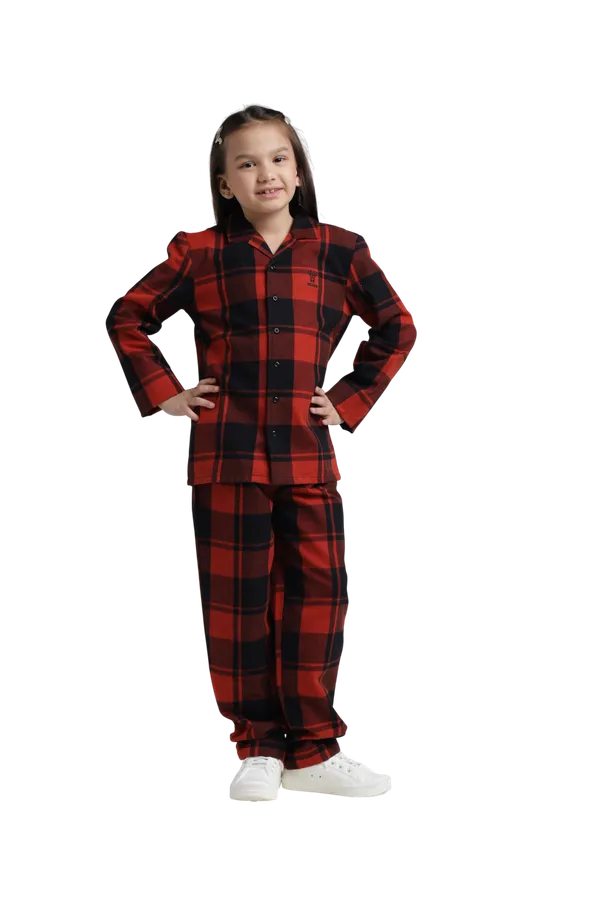 Boys_Cotton_Checks_2Pcs_Co-Ords_Full_Sleeve_Sleep_Wear