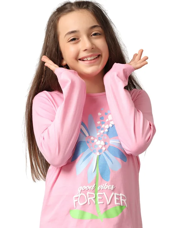 Girls_Full_Sleeve_Knit_Top_With_Good_Vibes_Forever_Print