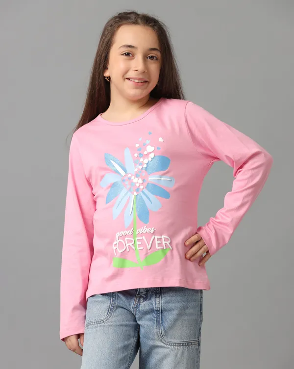 Girls_Full_Sleeve_Knit_Top_With_Good_Vibes_Forever_Print