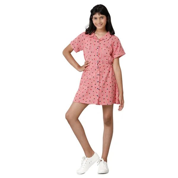 Printed_Gingham_Checkered_Shirt_Dress