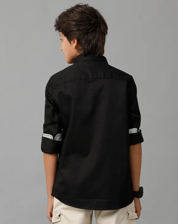 Black_Cotton_Puppy_Print_Contrast_Twill_Tape_N_Placket_Full_Sleeve_Shirt
