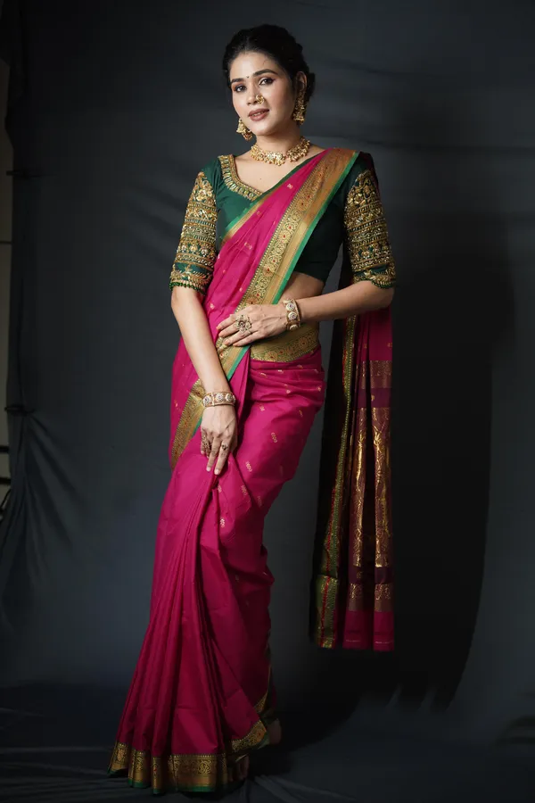 Pink_Radhika_Narayanpeth_Cotton_Saree_|_With_Unstitched_Blouse_Piece_For_Women