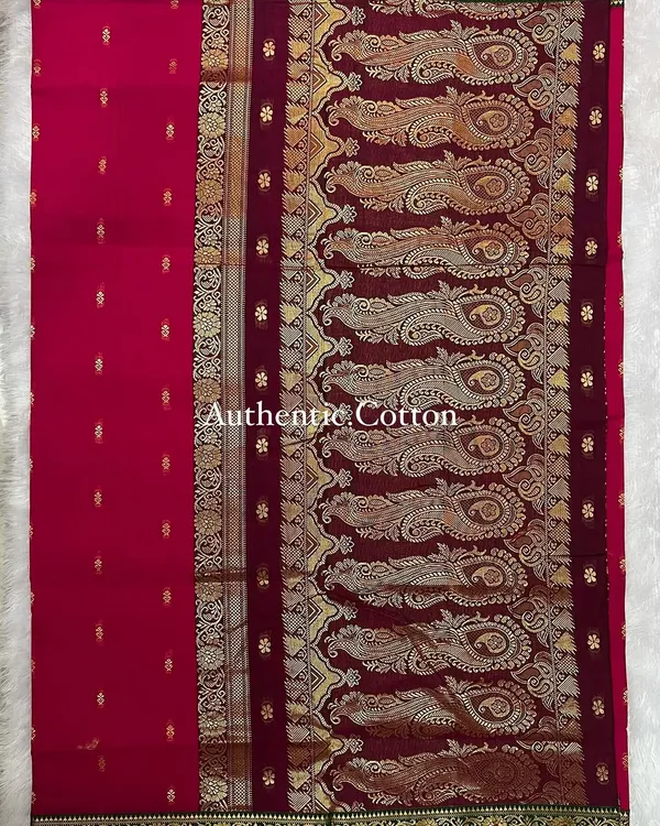 Pink_Radhika_Narayanpeth_Cotton_Saree_|_With_Unstitched_Blouse_Piece_For_Women