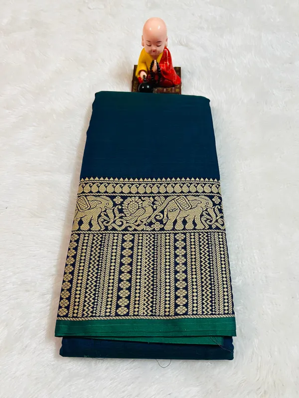 Blue_Khushi_Narayanpeth_Cotton_Saree_|_With_Unstitched_Blouse_Piece_For_Women