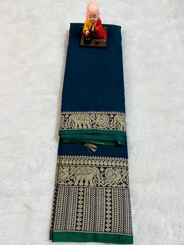 Blue_Khushi_Narayanpeth_Cotton_Saree_|_With_Unstitched_Blouse_Piece_For_Women