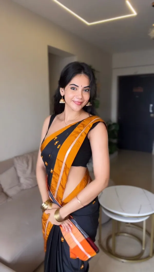 Black_Malini_Cotton_silk__Saree_|_With_Unstitched_Blouse_Piece_For_Women