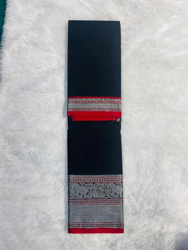 Black_Vasudha_Narayanpeth_Cotton_Saree_|_With_Unstitched_Blouse_Piece_For_Women