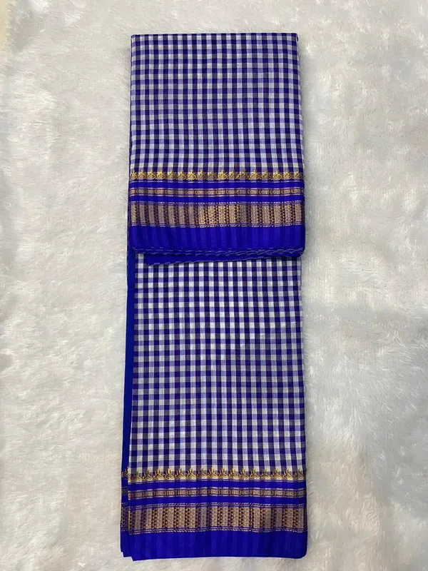 Blue_Tana_checks_Ilkal_Saree