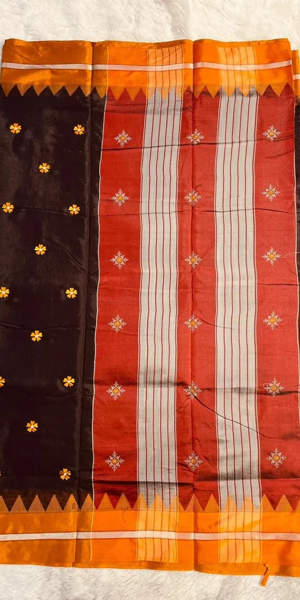 Coffee_Malini_Acrylic_Cotton_Saree_|_With_Unstitched_Blouse_Piece_For_Women