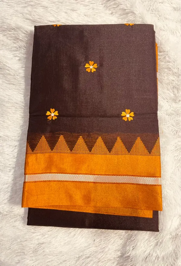 Coffee_Malini_Acrylic_Cotton_Saree_|_With_Unstitched_Blouse_Piece_For_Women