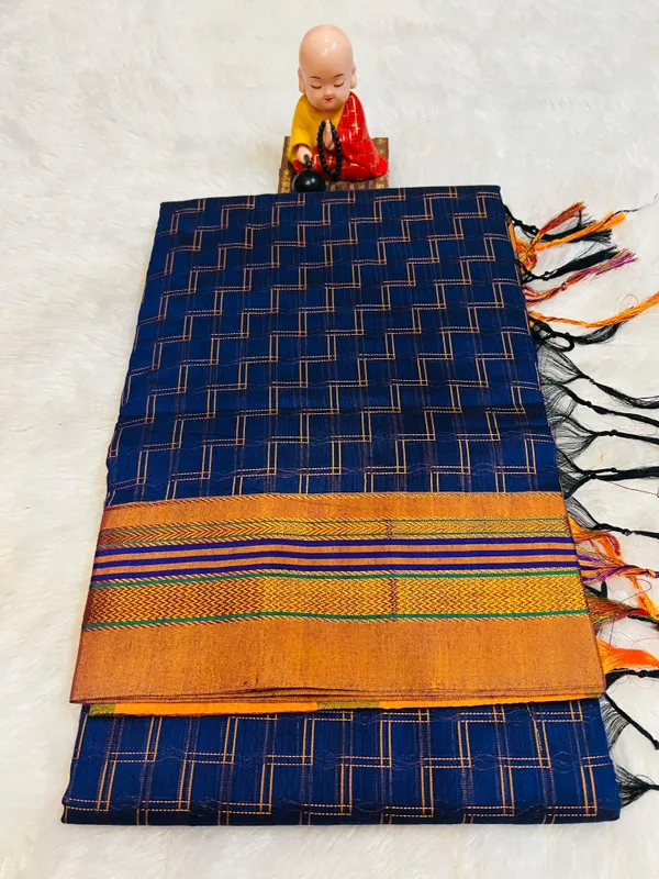 Double_Zigzag_Masarised_Cotton_saree