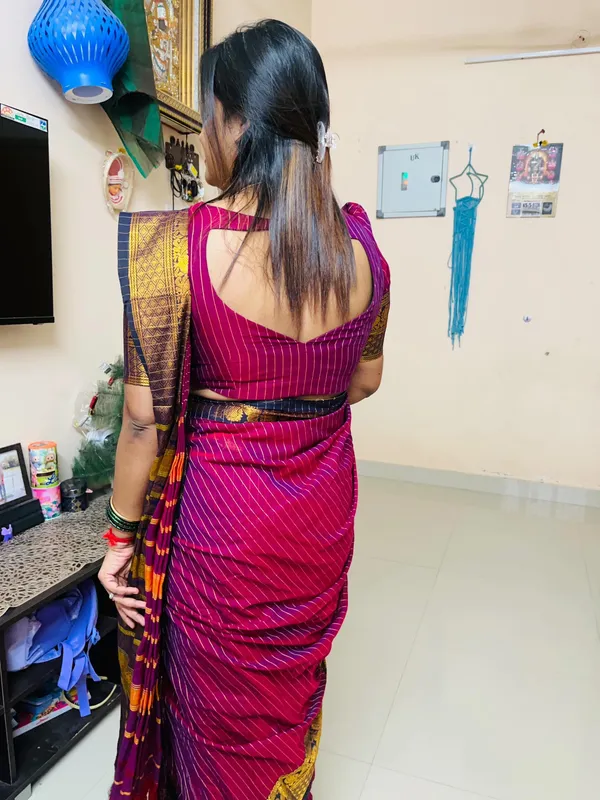 Megenta_Narmada_Narayanpeth_cotton_Saree