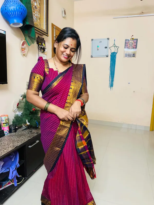Megenta_Narmada_Narayanpeth_cotton_Saree