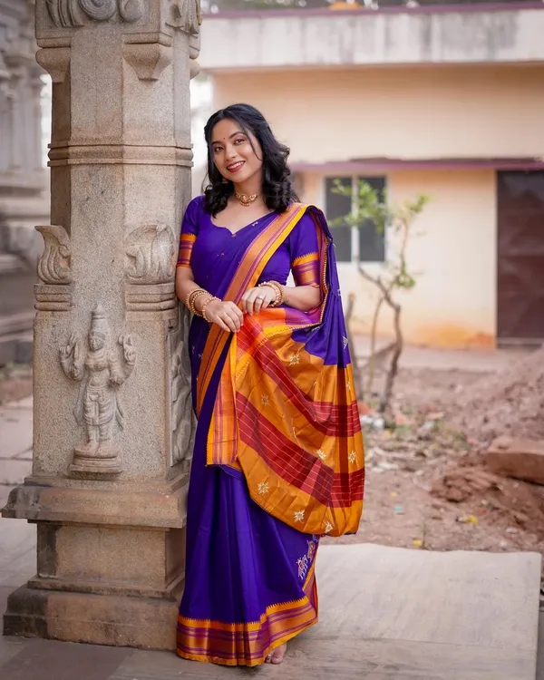 Purple_kasuti_satin_cotton_ilkal_saree_for_women_|_with_unstitched_blouse