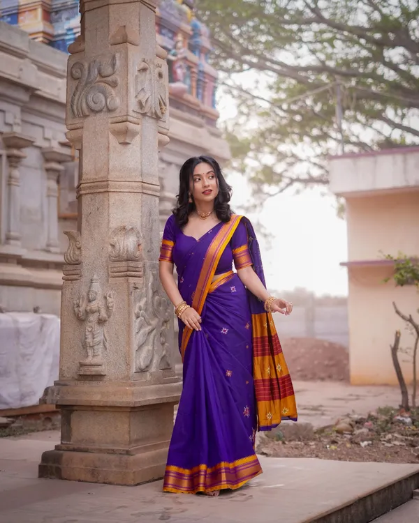 Purple_kasuti_satin_cotton_ilkal_saree_for_women_|_with_unstitched_blouse