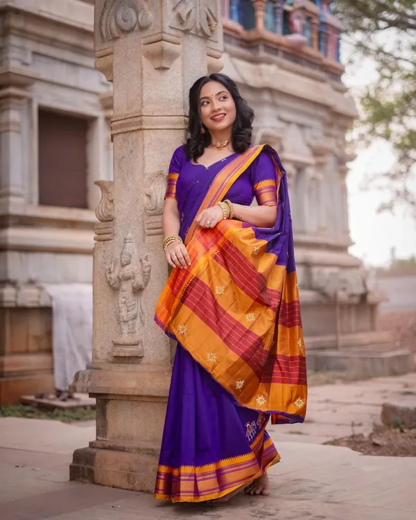 Purple_kasuti_satin_cotton_ilkal_saree_for_women_|_with_unstitched_blouse