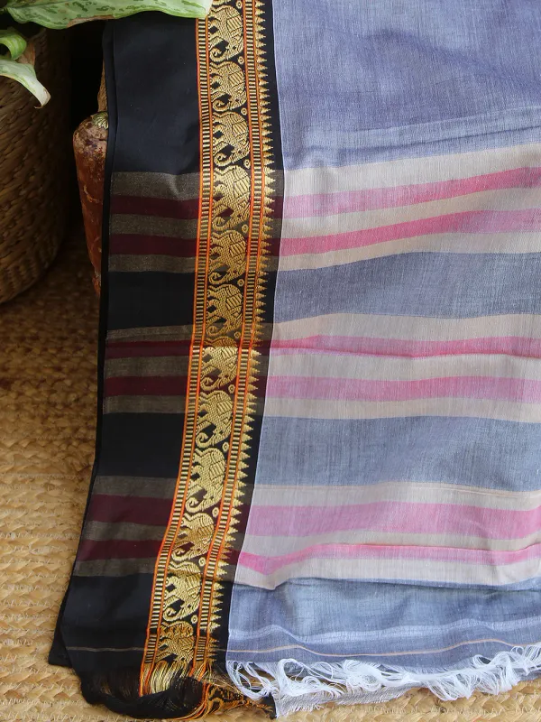 Grey_Nidhi__Narayanpeth_Cotton_Saree_|_With_Unstitched_Blouse_Piece_For_Women