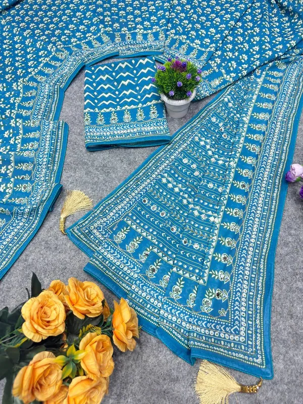 Kareen_rama_blue_Ajarakh_Saree|_with_unstitched_blouse