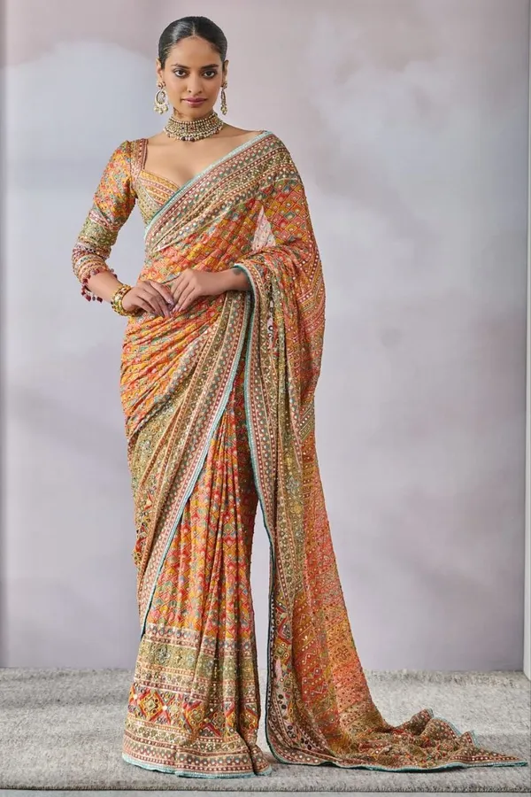 Madhuri_multi_blue_Ajarakh_Saree|_with_unstitched_blouse
