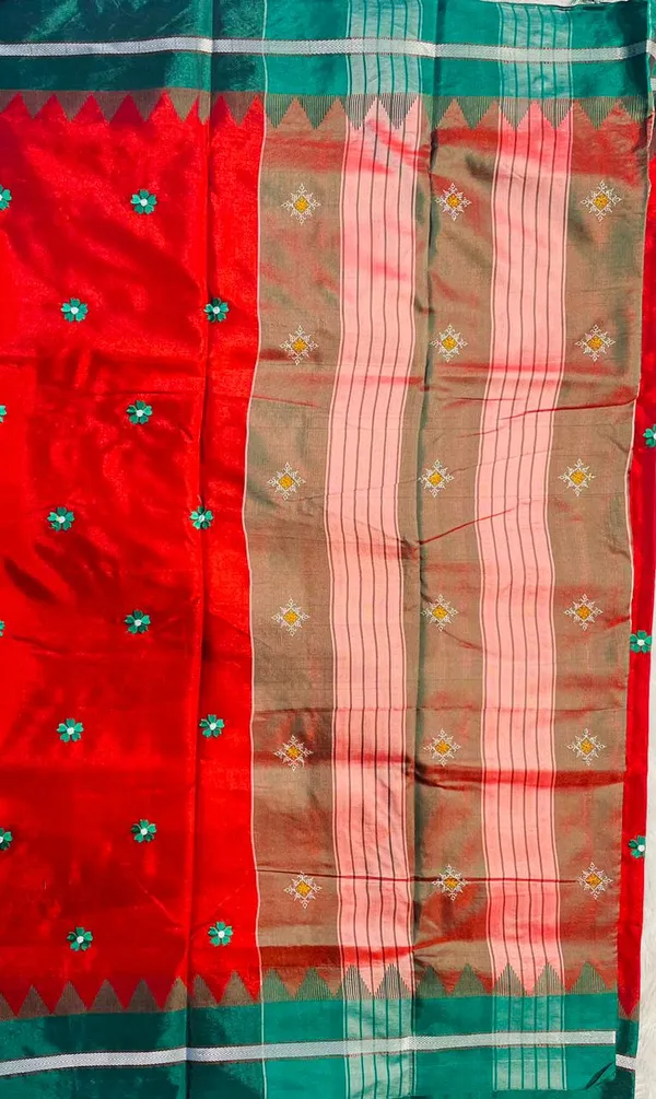 Maroon_Malini_Acrylic_Cotton_Saree_|_With_Unstitched_Blouse_Piece_For_Women