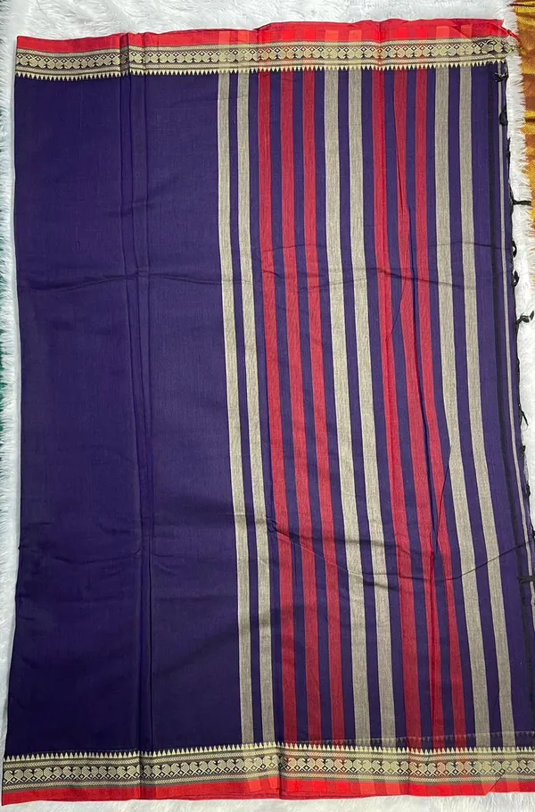 Purple_Viha_Narayanpeth_Cotton_Saree_|_With_Unstitched_Blouse_Piece_For_Women