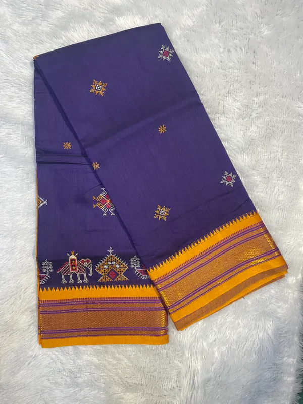 Purple_kasuti_satin_cotton_ilkal_saree_for_women_|_with_unstitched_blouse