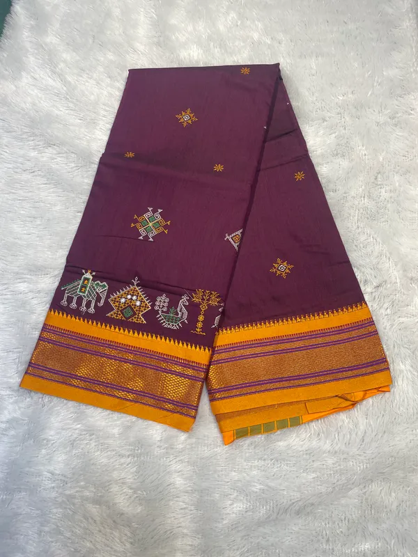 Magenta_kasuti_satin_cotton_ilkal_saree_for_women_|_with_unstitched_blouse